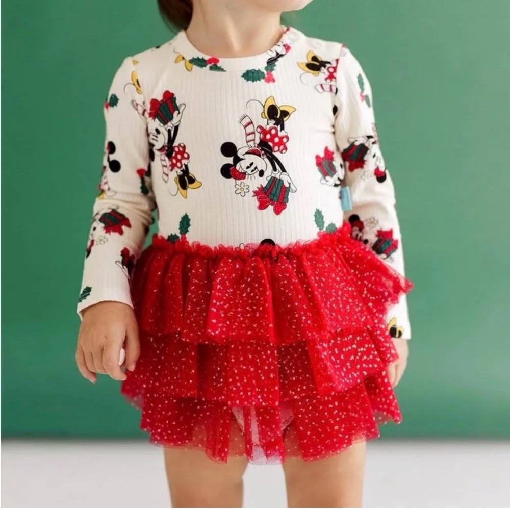 NWT Posh Peanut Minnie Mouse Tulle Bodysuit Size 6-12M! - Picture 5 of 6